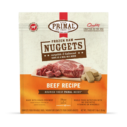 Primal - Beef Raw Frozen Food for Dogs - PICK UP ONLY
