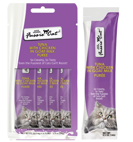 Fussie Cat - Tuna with Chicken in Goat Milk Purées Cat Treat