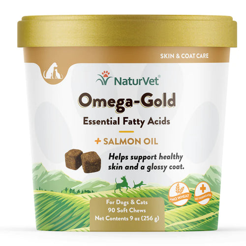 NaturVet - Omega-Gold Soft Chews for Cats & Dogs