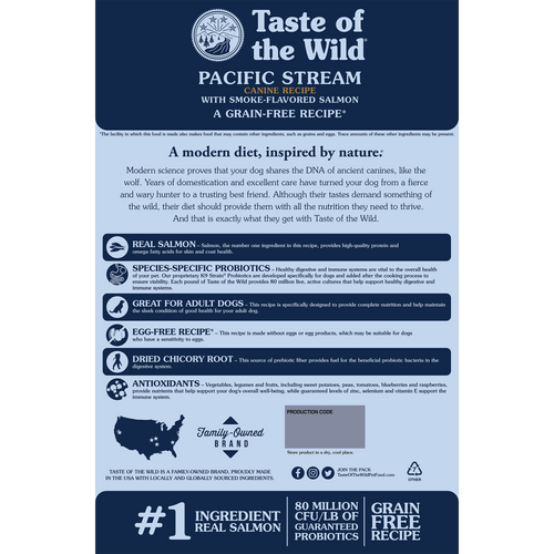 Taste of the Wild - Pacific Stream with Smoke-Flavored Salmon Dry Dog Food