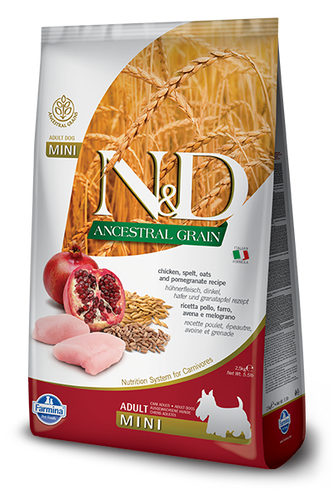Farmina - N&D Ancestral Grain Chicken & Pomegranate Mini Dry Dog Food