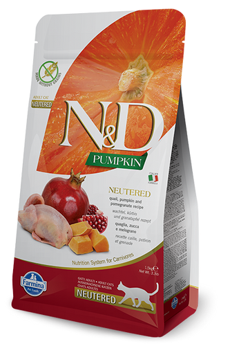 Farmina - N&D Pumpkin Quail & Pomegranate Neutered Dry Cat Food