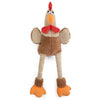 GoDog -  Skinny Rooster Chew Guard Squeaky Plush Dog Toy