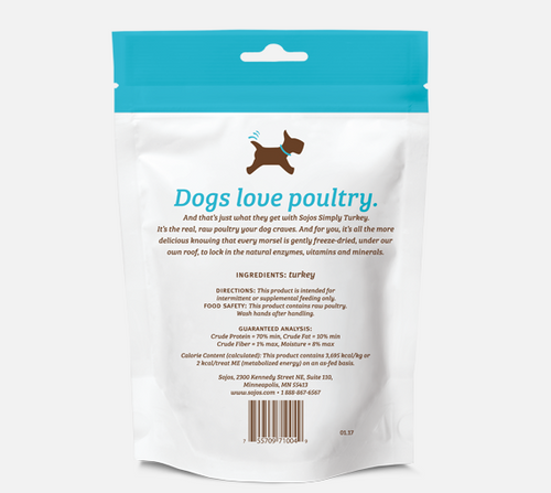 Sojos - Simply Turkey Freeze-Dried Dog Treats