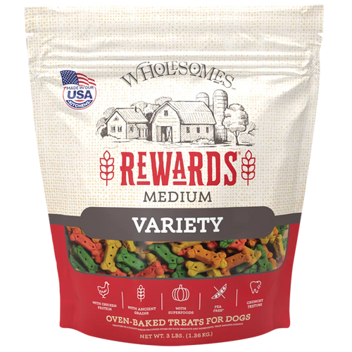 Wholesomes - Rewards Variety Medium Dog Treats
