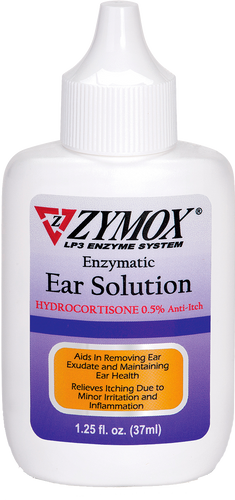 ZYMOX - Enzymatic Ear Solution with 0.5% Hydrocortisone for Cats & Dogs
